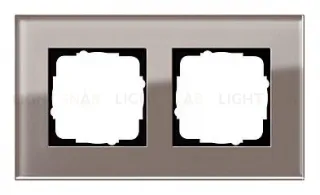 Рамка двойная Gira Esprit дымчатое стекло 0212122 0212122