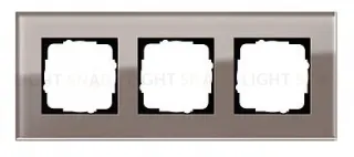 Рамка тройная Gira Esprit дымчатое стекло 0213122 0213122