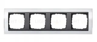 Рамка четверная Gira Event Clear белый-антрацит 0214728 0214728