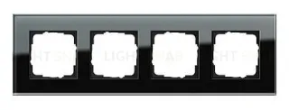 Рамка четверная Gira Esprit черное стекло 021405 021405