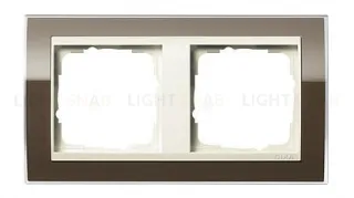 Рамка двойная Gira Event Clear коричневый-кремовый глянец 0212761 0212761