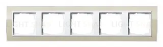 Рамка пятерная Gira Event Clear песочный-белый глянец 0215773 0215773