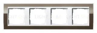 Рамка четверная Gira Event Clear коричневый-белый глянец 0214763 0214763