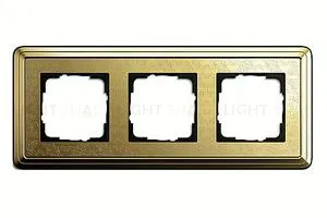 Рамка тройная Gira Classix Art латунь 0213671 0213671