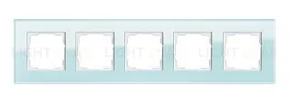 Рамка пятерная Gira Esprit салатовое стекло 021518 021518