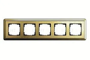 Рамка пятерная Gira Classix Art латунь 0215671 0215671