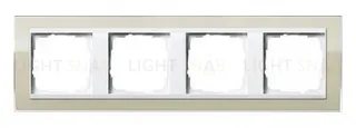 Рамка четверная Gira Event Clear песочный-белый глянец 0214773 0214773
