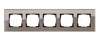 Рамка пятерная Gira Esprit дымчатое стекло 0215122 0215122