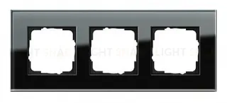 Рамка тройная Gira Esprit черное стекло 021305 021305