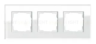 Рамка тройная Gira Esprit белое стекло 021312 021312
