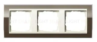 Рамка тройная Gira Event Clear коричневый-кремовый глянец 0213761 0213761