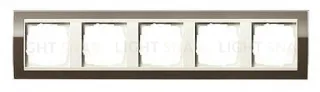 Рамка пятерная Gira Event Clear коричневый-кремовый глянец 0215761 0215761