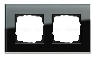 Рамка двойная Gira Esprit черное стекло 021205 021205