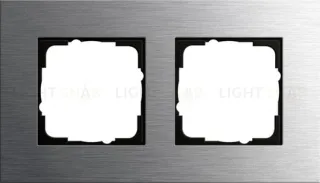 Рамка двойная Gira Esprit сталь 0212219 0212219