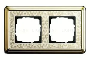 Рамка двойная Gira Classix Art латунь-кремовый 0212673 0212673