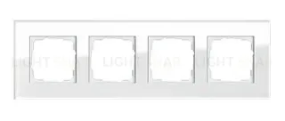 Рамка четверная Gira Esprit белое стекло 021412 021412