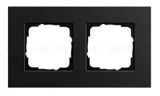Рамка двойная Gira Esprit алюминий черный 0212126 0212126