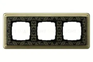 Рамка тройная Gira Classix Art бронза-черный 0213662 0213662
