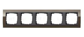 Рамка пятерная Gira Event Clear коричневый-антрацит 0215768 0215768