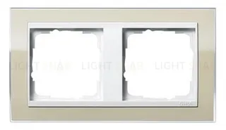 Рамка двойная Gira Event Clear песочный-белый глянец 0212773 0212773
