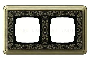 Рамка двойная Gira Classix Art бронза-черный 0212662 0212662