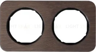 Рамка двойняа Berker R.1 , дерево черная вкладка 10122354 10122354