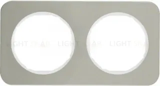 Рамка 2 местная Berker R.1 нержавеющая сталь 10122114 10122114