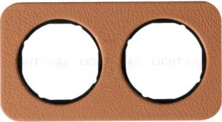 Рамка двойняа Berker R.1 , кожа черная вкладка 10122364 10122364