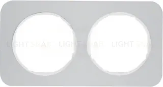 Рамка 2 местная Berker R1 алюминий, полярная белизна 10122174 10122174