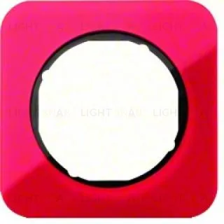 Рамка одинарная Berker R.1 , акрил красный, черная вкладка 10112344 10112344