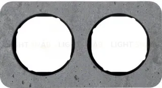 Рамка двойняа Berker R.1 , бетон вкладка черная 10122374 10122374