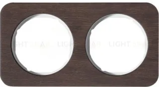 Рамка двойняа Berker R.1 , дерево белая вкладка 10122359 10122359