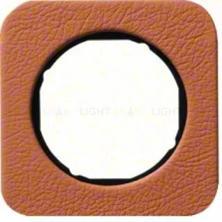 Рамка одинарная Berker R.1 , кожа черная вкладка 10112364 10112364