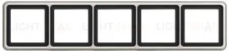 Рамка пятерная Jung CD 500 платина CD585PT CD585PT