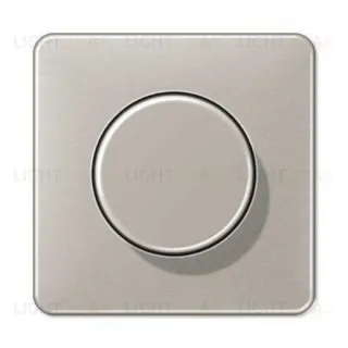 Светорегулятор JUNG поворотно-нажимной LED 3-60Вт., 20-210Вт ламп накал. и галог., платина 1730DD+CD1540PT 1730DD + CD1540PT