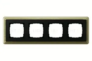 Рамка четверная Gira Classix бронза-черный 0214622 0214622