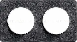 Рамка 2 поста Schneider Odace Черный фосфор, вставка белая S52P804T S52P804T