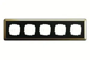Рамка пятерная Gira Classix латунь-черный 0215632 0215632