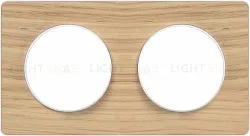 Рамка 2 поста Schneider Odace Ольха, вставка белая S52P804N S52P804N