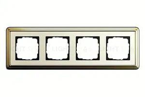 Рамка четверная Gira Classix латунь-кремовый 0214633 0214633