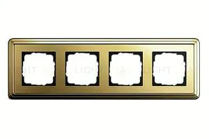 Рамка четверная Gira Classix латунь 0214631 0214631