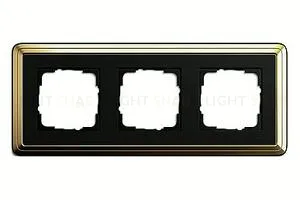 Рамка тройная Gira Classix латунь-черный 0213632 0213632