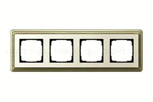 Рамка четверная Gira Classix бронза-кремовый 0214623 0214623