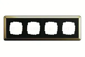 Рамка четверная Gira Classix латунь-черный 0214632 0214632