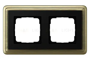 Рамка двойная Gira Classix бронза-черный 0212622 0212622