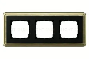 Рамка тройная Gira Classix бронза-черный 0213622 0213622