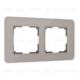 Рамка двойная Werkel Elite дымчатый стекло a057875 a057875