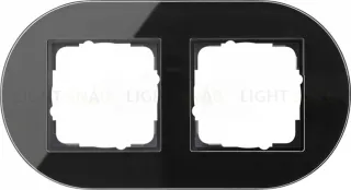 Рамка двойная Gira Studio черное стекло 0212135 0212135