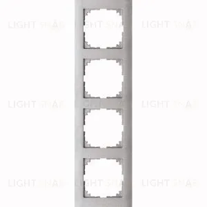 Рамка 4 местная Merten M-Pure алюминий MTN4040-3660 MTN4040-3660
