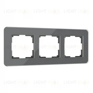 Рамка тройная Werkel Elite графит стекло a057880 a057880